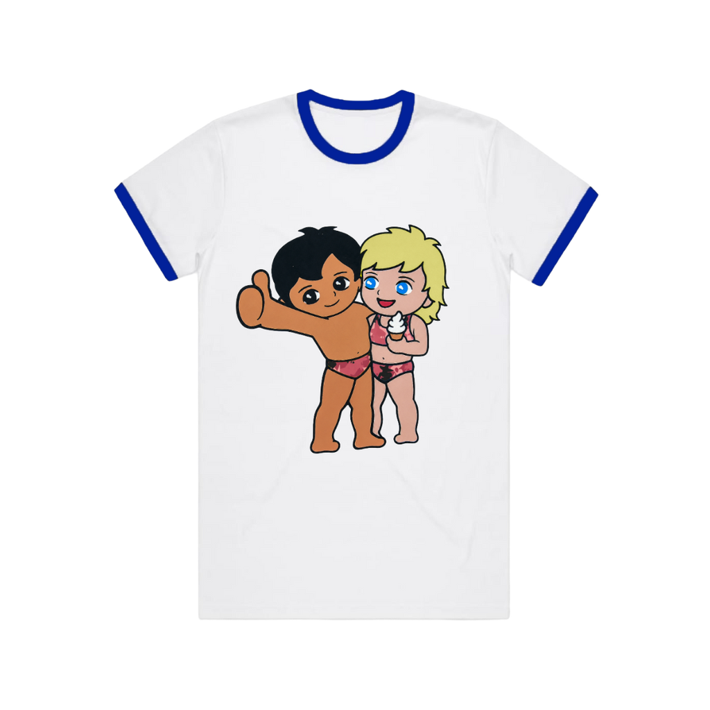 URUMQI PSYCHO KILLAZ WHITE RINGER T-SHIRT