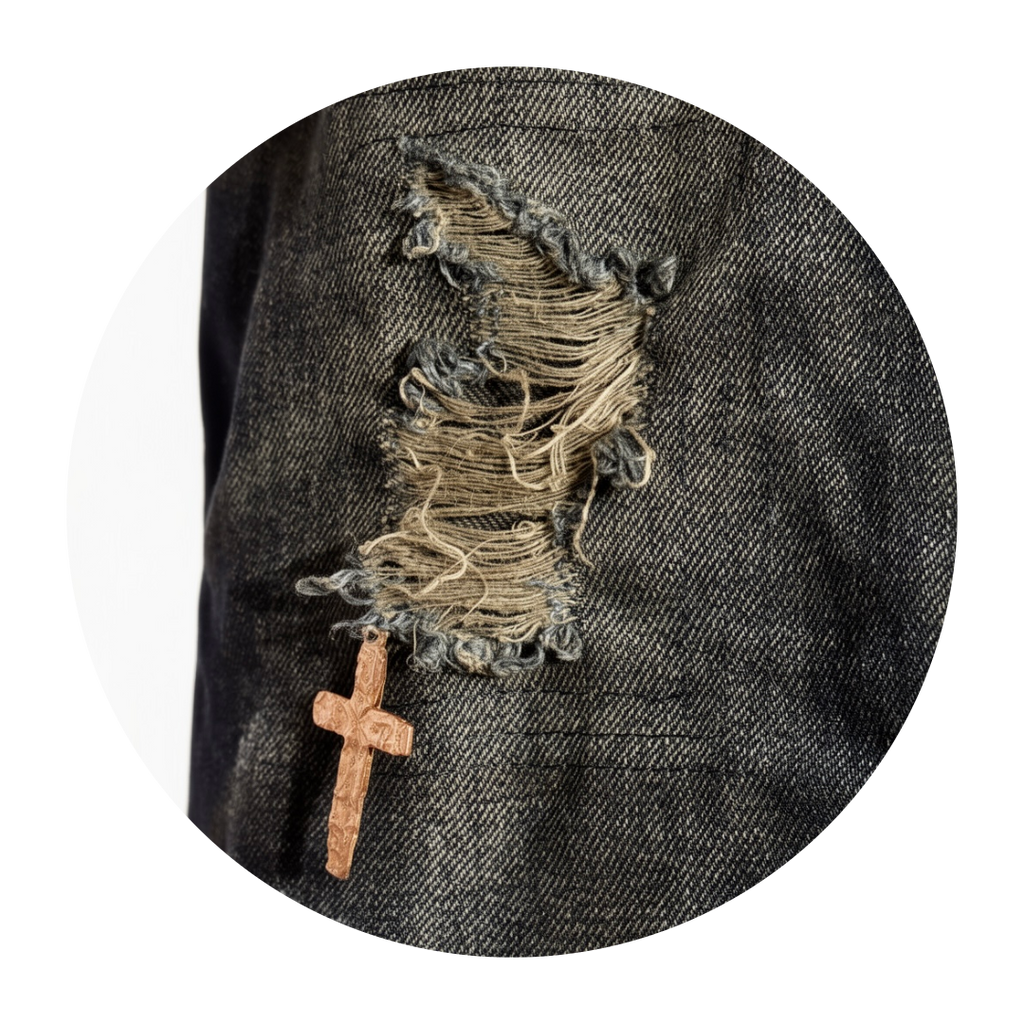 TWO TEARS DENIM JEANS