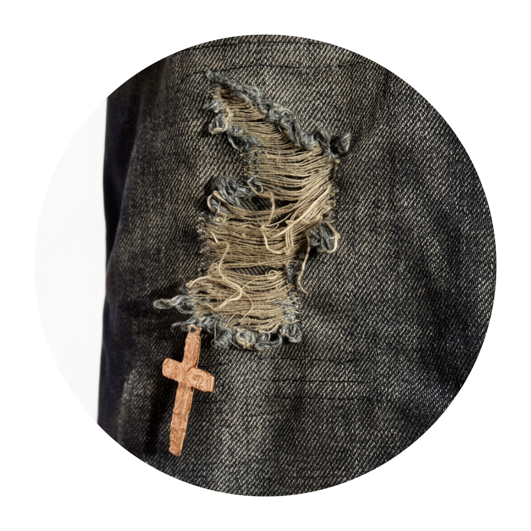 TWO TEARS DENIM JEANS