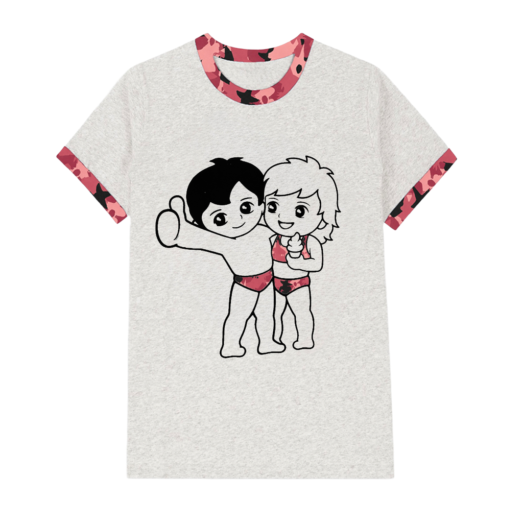 URUMQI PSYCHO KILLAZ HEATHER GRAY RINGER T-SHIRT
