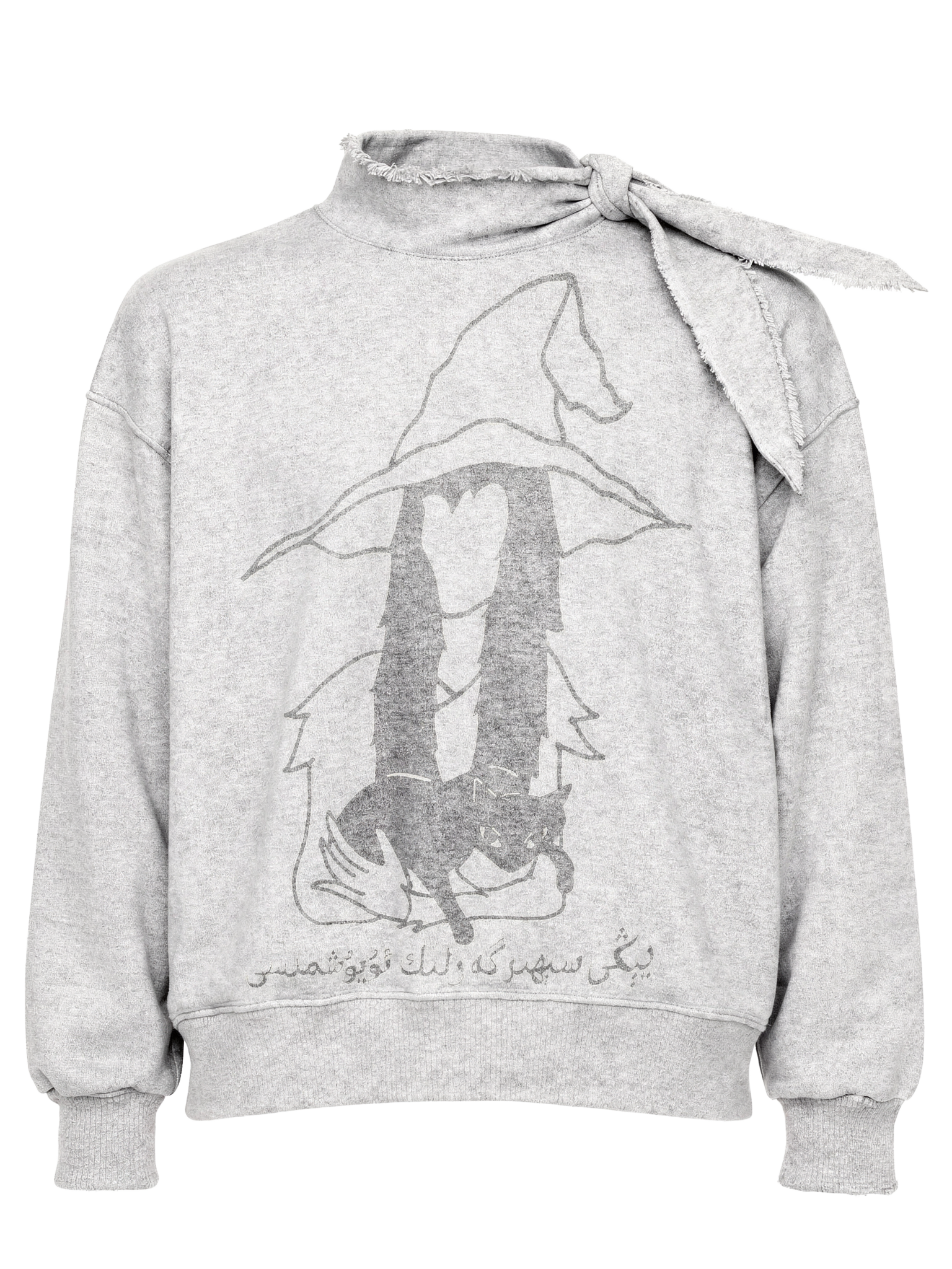 NEW WITCHES SOCIETY SCARF HEATHER GRAY SWEATER